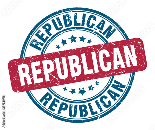 republican stamp. republican round grunge sign. republican