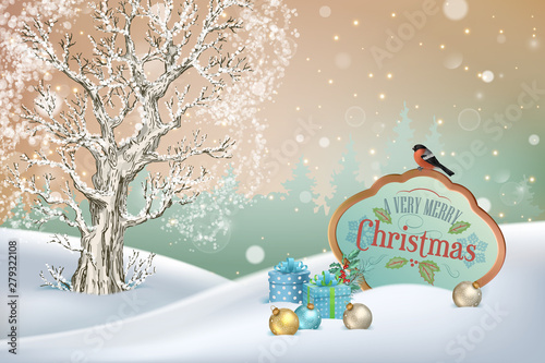 Vector Christmas Landscape