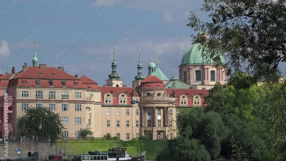 The unique architecture of the temple of the Holy Franz of Assisi in Prague. The unique architecture of the temple of the Holy Franz of Assisi in Prague.