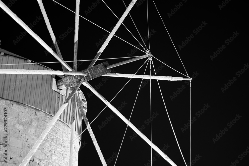 Fototapeta premium The famous Windmill on the Rhodes, Greece
