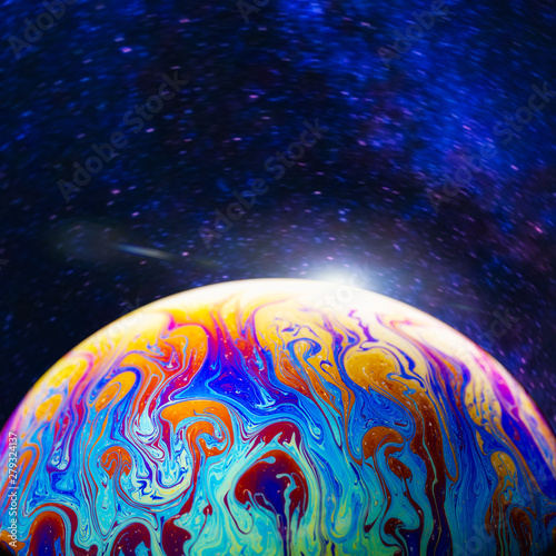 Fototapeta Naklejka Na Ścianę i Meble -  Colorful planet in deep space