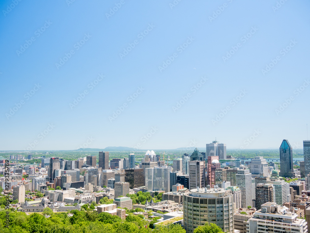 Scenic view of Montreal, Canada, in the middle of summer