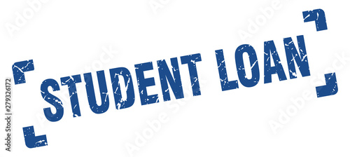 student loan stamp. student loan square grunge sign. student loan