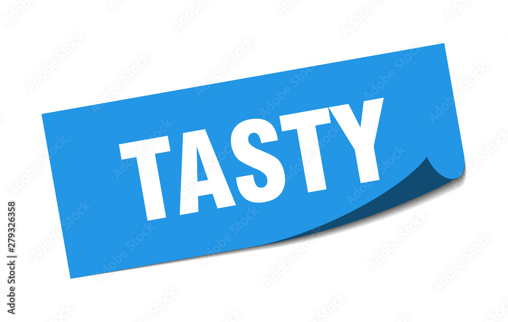tasty sticker. tasty square isolated sign. tasty tasty sticker. tasty square isolated sign. tasty