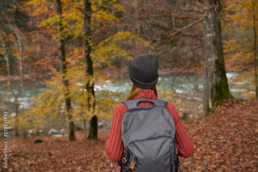 woman in the forest trip backpack woman in the forest trip backpack