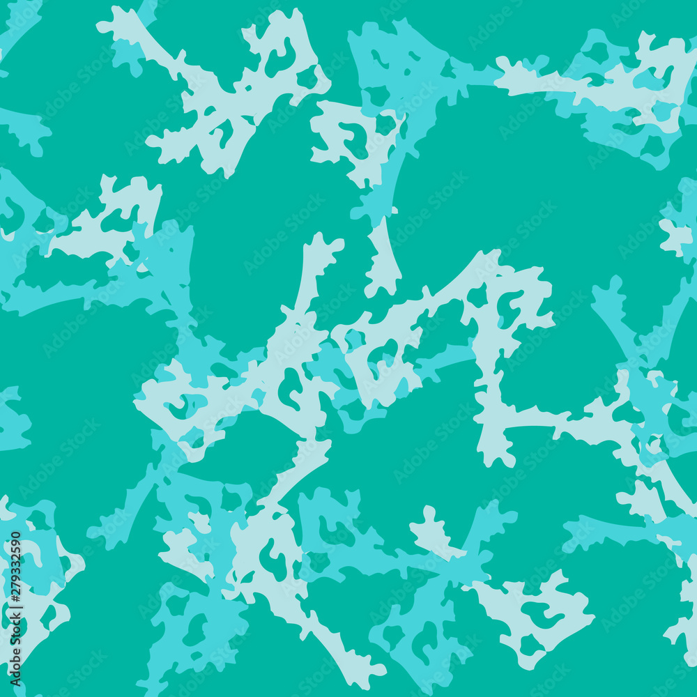 Sea camouflage of various shades of blue and green colors Sea camouflage of various shades of blue and green colors