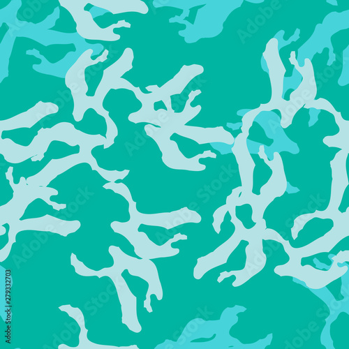 Sea camouflage of various shades of blue and green colors