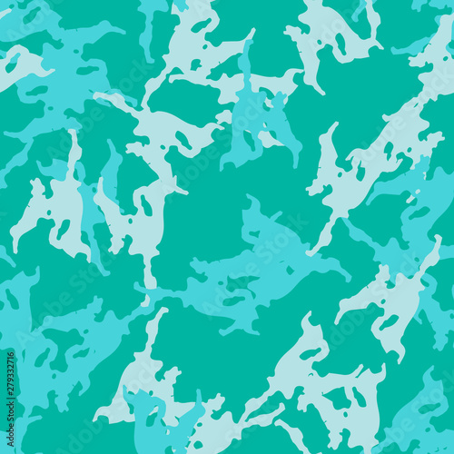 Sea camouflage of various shades of blue and green colors