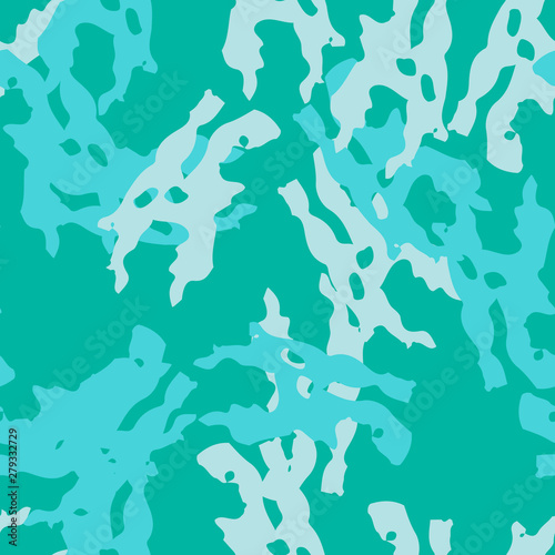 Sea camouflage of various shades of blue and green colors