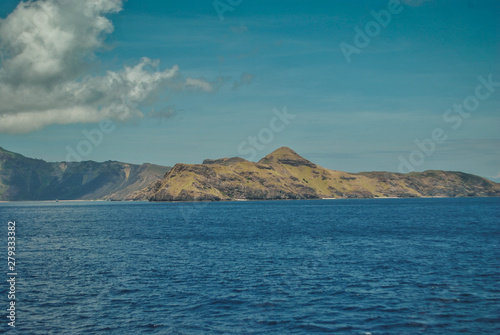 Beautiful island beach. View of tropical beach with blue sky In Labuan Bajo, Indonesia. © Dedi