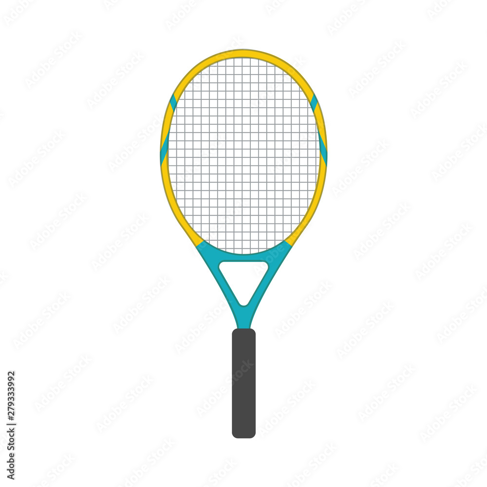 Vector tennis racquet racket icon flat isolated Vector tennis racquet racket icon flat isolated