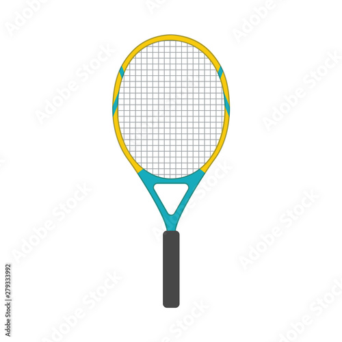 Vector tennis racquet racket icon flat isolated © sabelskaya