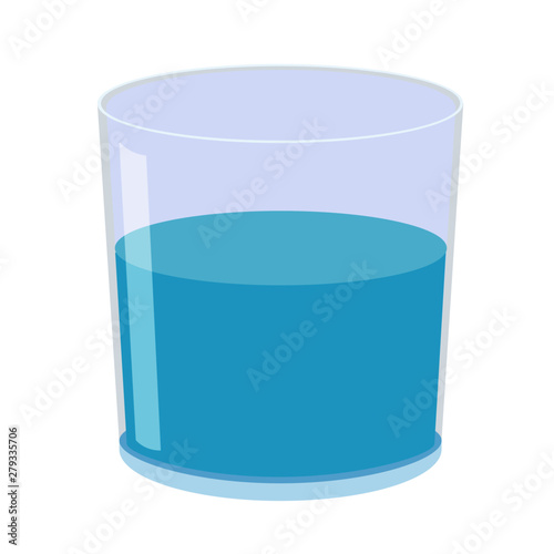water in the glass isolated on white background illustration vector 