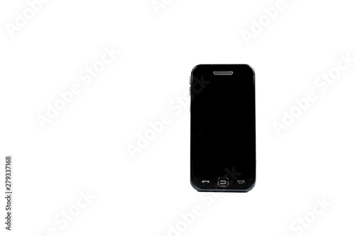 old phone on white background isolate photo