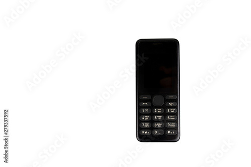 old phone on white background isolate