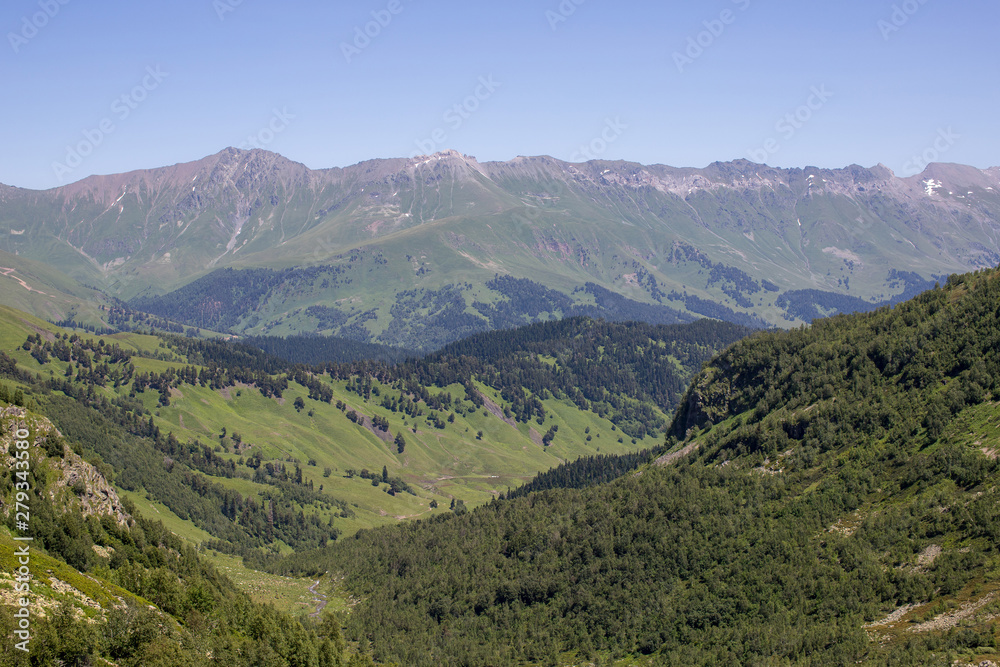 Fototapeta premium the Caucasus mountains Arkhyz in Sunny day