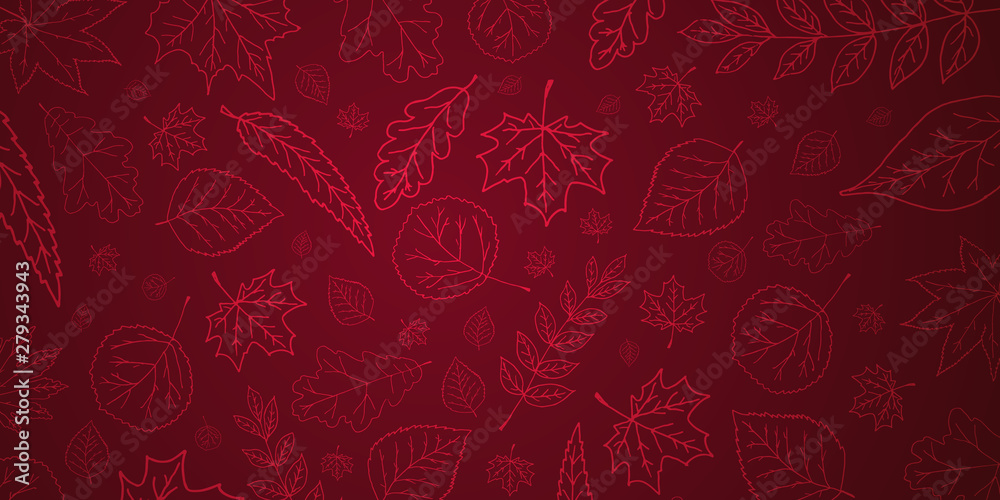 Autumn background with leaves for shopping sale or promo poster and frame leaflet or web banner and social media.