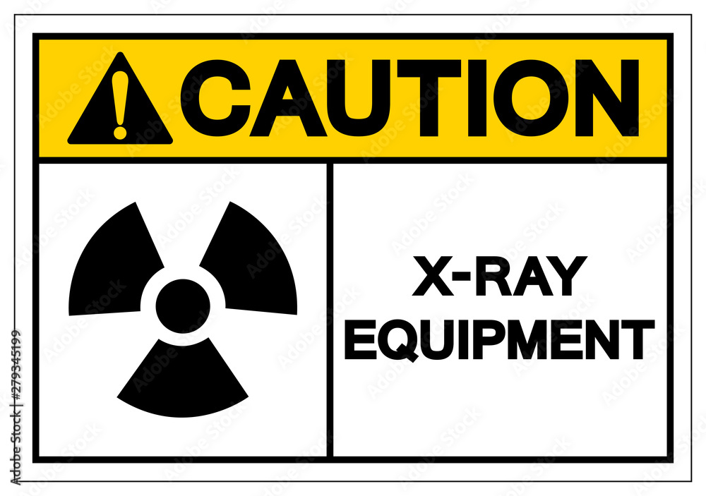 Caution XRay Equipment Symbol Sign, Vector Illustration, Isolate On