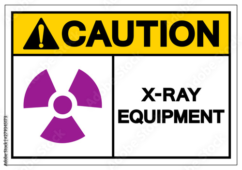 Caution X-Ray Equipment Symbol Sign, Vector Illustration, Isolate On White Background Label. EPS10