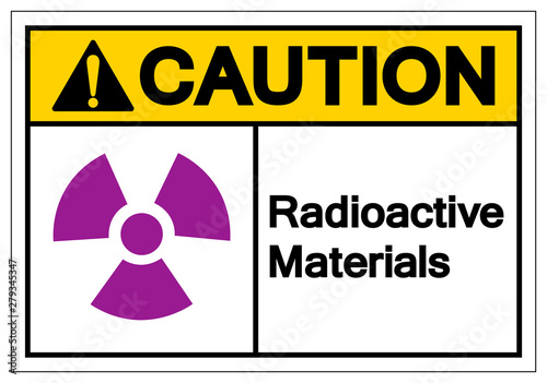 Caution Radioactive Materials Symbol Sign, Vector Illustration, Isolate On White Background Label. EPS10