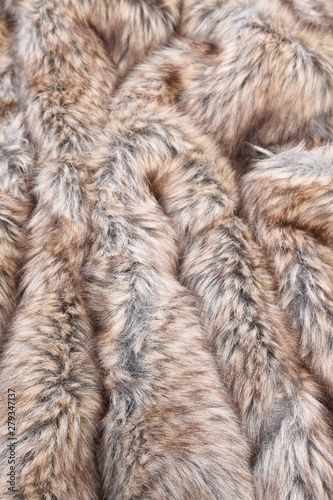 Closeup of Wolf fake fur texture