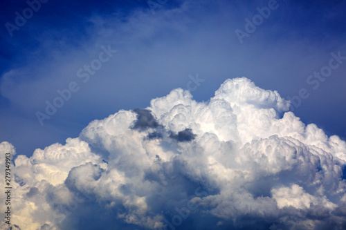 Abstract cloud and blue sky background with copy space. © Swetlana Wall