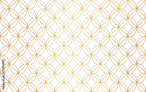 Seamless Geometric Art Deco Pattern. Abstract vector floral background.