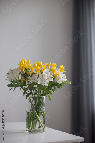 flowers in a vase in the interior