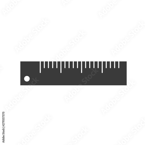 Ruler icon template color editable. Measurement ruler symbol vector sign isolated on white background. Simple logo vector illustration for graphic and web design.