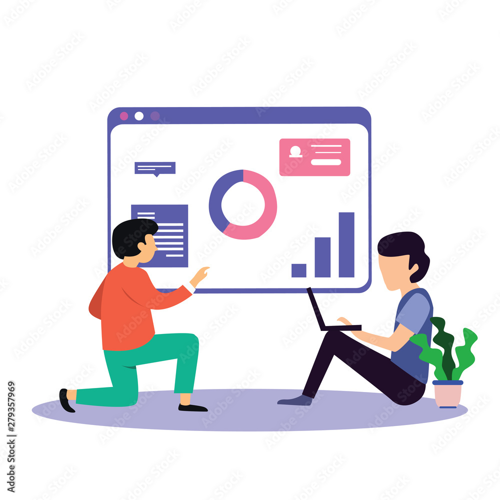 Man Working Vector Template Design Illustration Man Working Vector Template Design Illustration