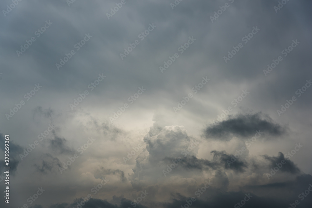 Beautiful clouds and dark clouds in the evening sky before the storm Beautiful clouds and dark clouds in the evening sky before the storm