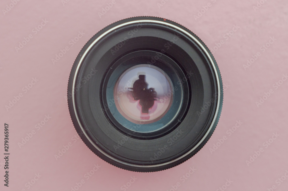 Camera lens top view, technology Camera lens top view, technology