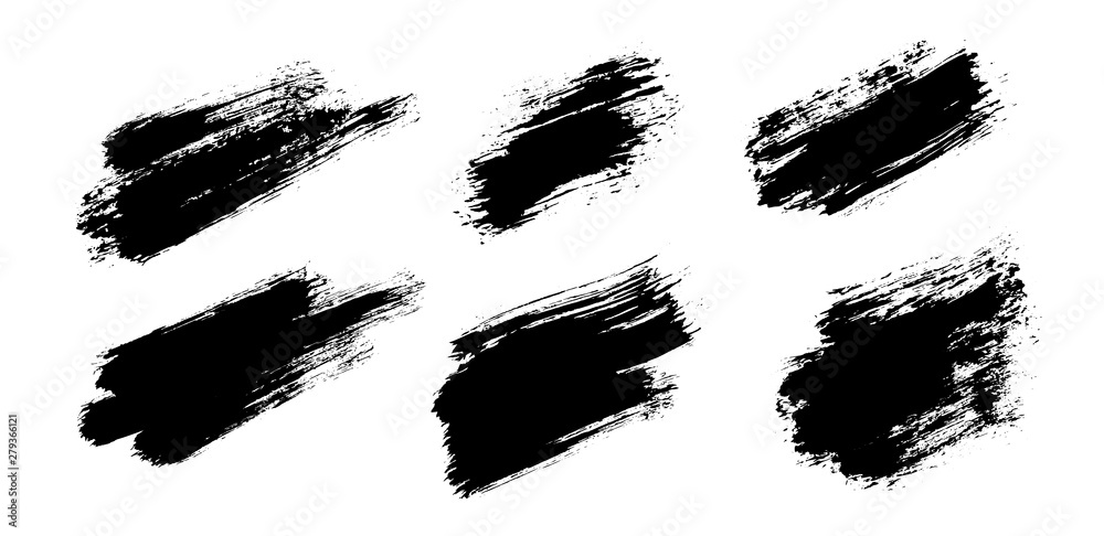 Brush strokes. Vector paintbrush set. Grunge design elements. Brush strokes. Vector paintbrush set. Grunge design elements.