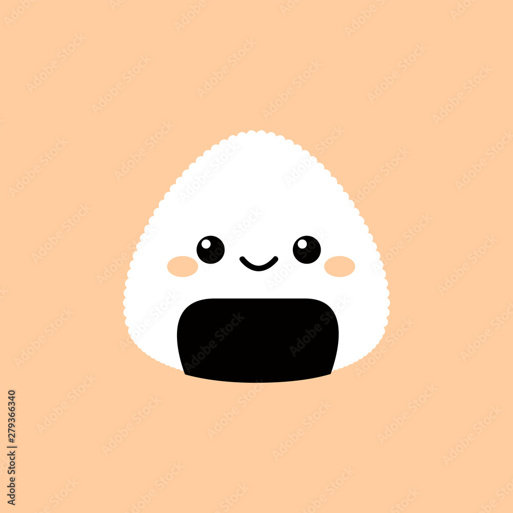 Cute onigiri illustation