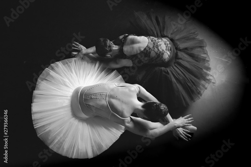 Black and white amazing ballerinas