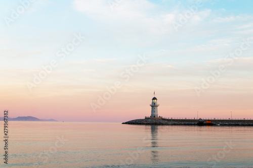 Lighthouse beach sunset