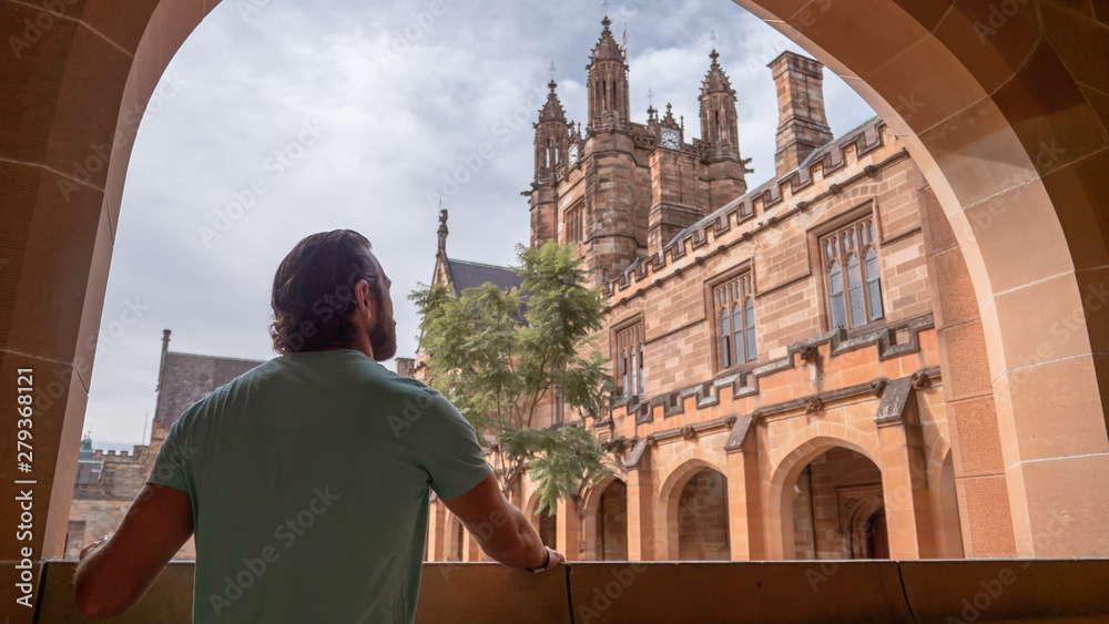 Obraz premium Young man at the University