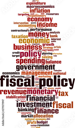 Fiscal policy word cloud photo