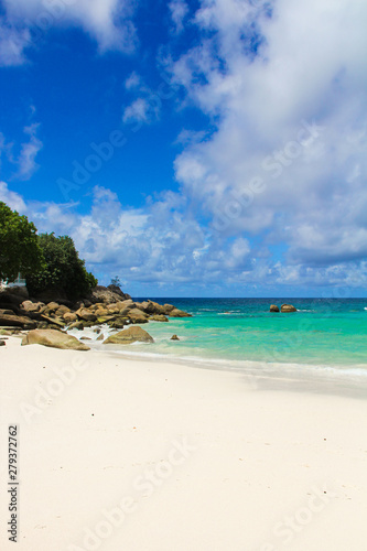 Beautiful exotic tropical beach at Seychelle island