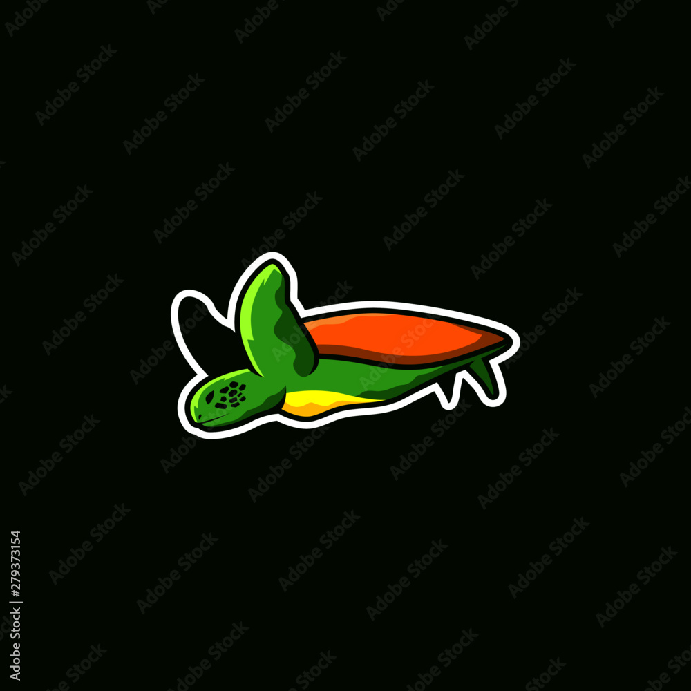 Obraz premium Turtle Logo Vector