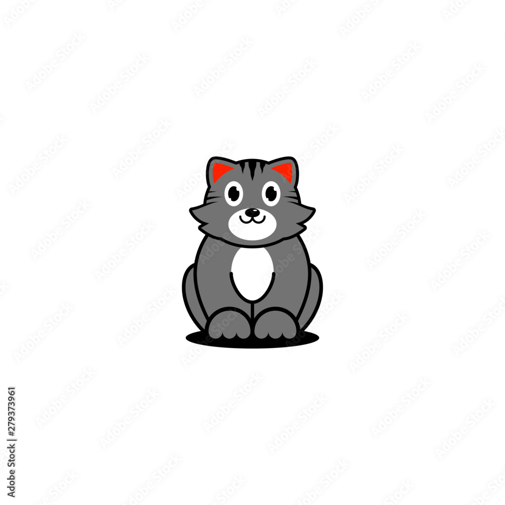 Naklejka premium Cat Logo Design Vector