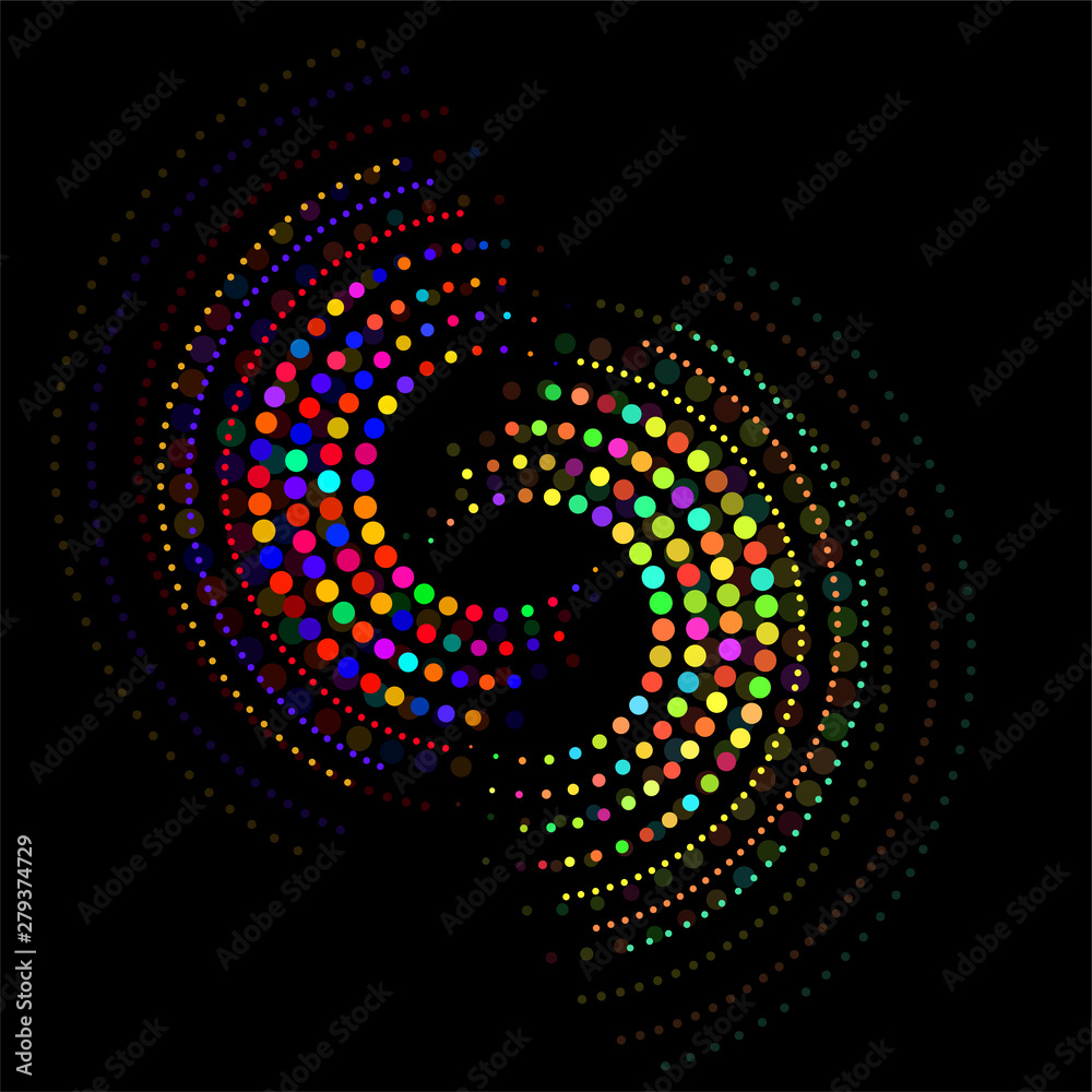 Abstract dotted circles. Dots in circular form. Halftone effect Abstract dotted circles. Dots in circular form. Halftone effect