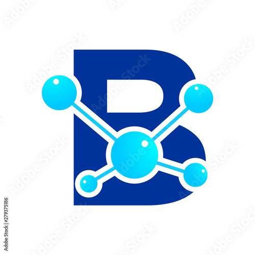 Initial B Molecule Logo