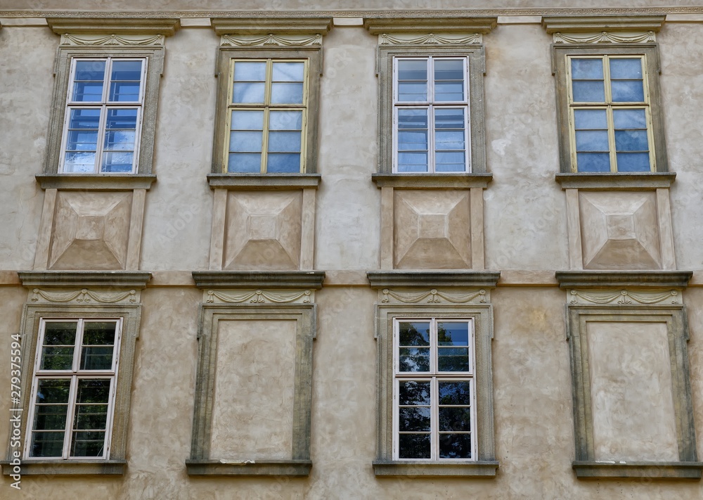 Six real and two blind windows on one castle in Bohemia Six real and two blind windows on one castle in Bohemia