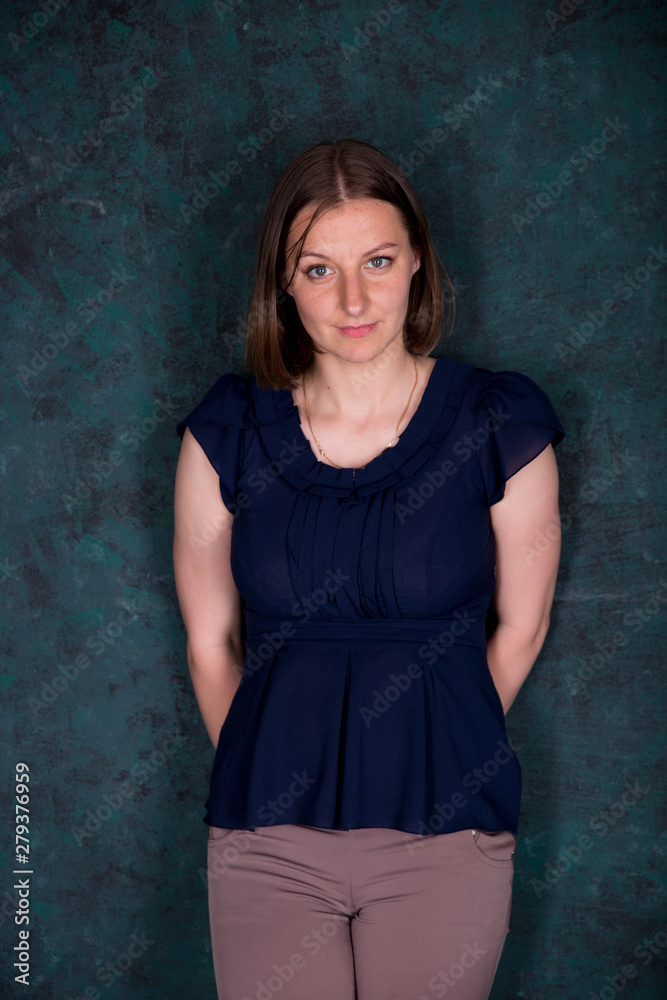 Portrait of Beautiful Young Woman in Studio Portrait of Beautiful Young Woman in Studio