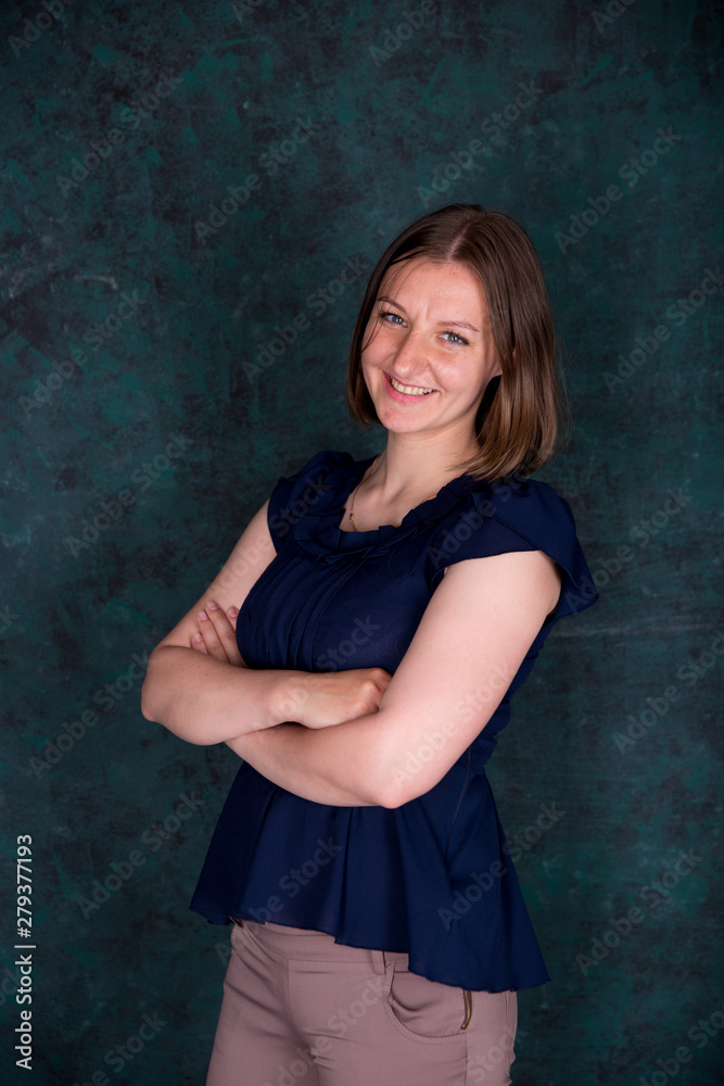 Portrait of Beautiful Young Woman in Studio Portrait of Beautiful Young Woman in Studio