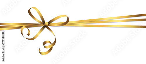 golden colored ribbon bow