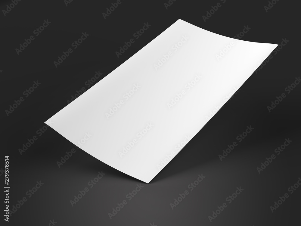 Empty paper sheet in A4 format - 3d illustration
