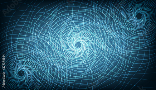 Blue Abstract Spiral Background,Signal and Circle Concept design,Vector illustration.