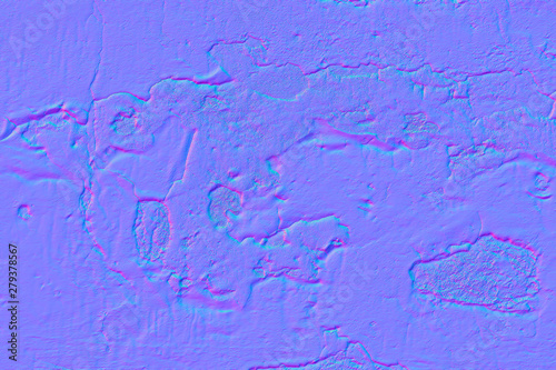 Wall with peeling paint in normal map